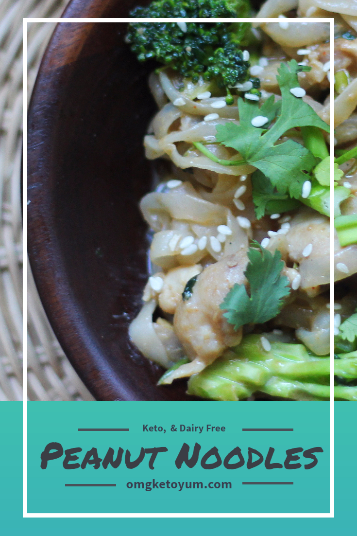 Shirataki noodles with Peanut Sauce