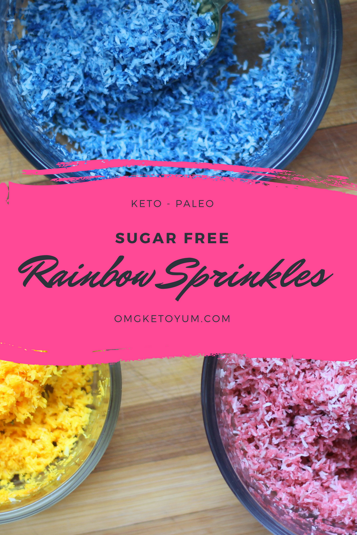Keto and Paleo: Easy Sugar Free Rainbow Sprinkles